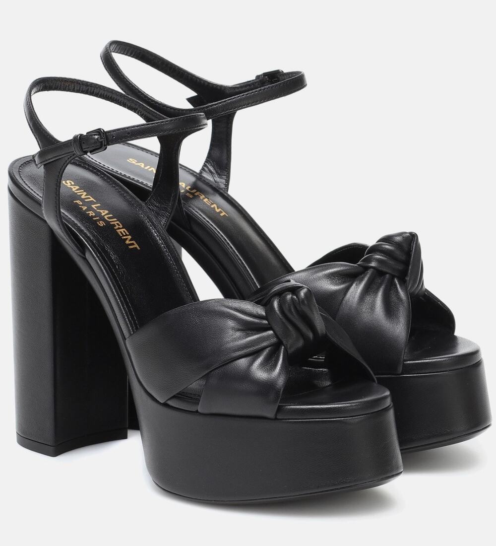 Saint Laurent Bianca Platform Sandal Leather